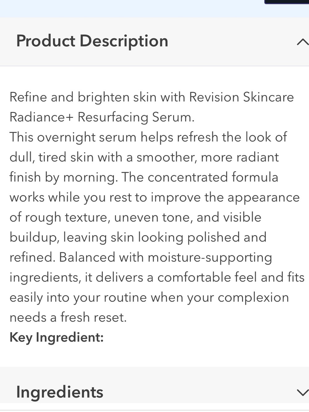 NIB Radiance+ Resurfacing Serum - Picture 4 of 4